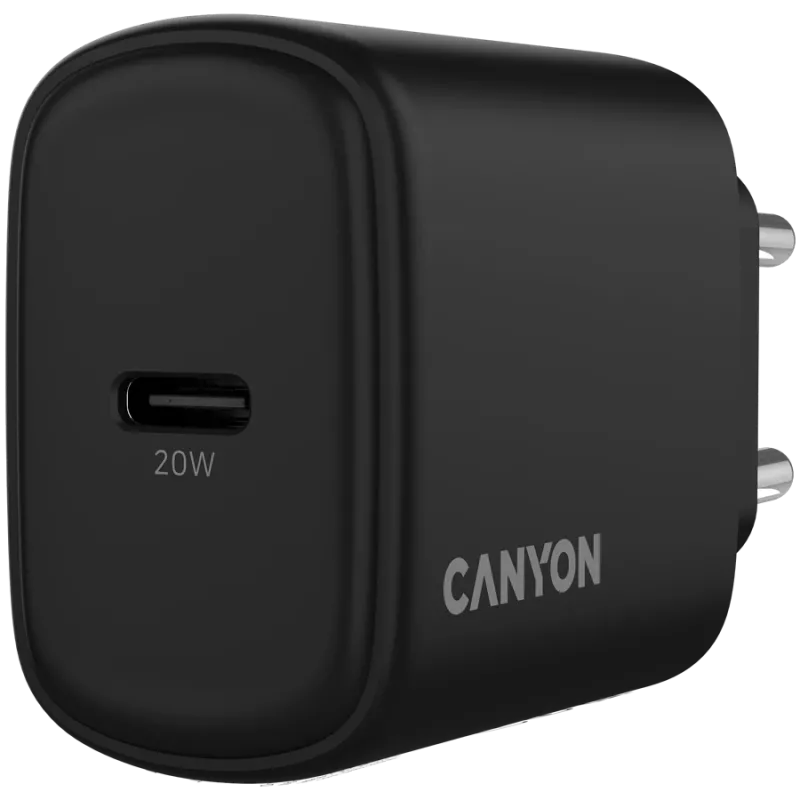 CANYON nabíjačka OnCharge 200 20W 1xPD EU čierna