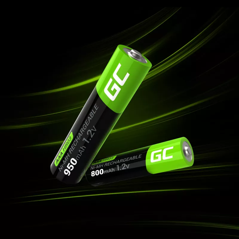 Nabíjateľná batéria Green Cell GR03 AAA NiMH 1,2 V 950 mAh – balenie 4 ks, blister