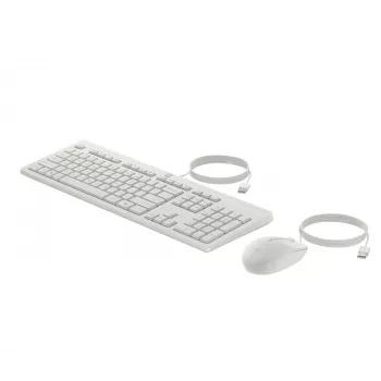 HP 225 G2 USB káblová kombinácia myši a klávesnice, tlačidlo Copilot – Cashmere White – ESTÓNSKY