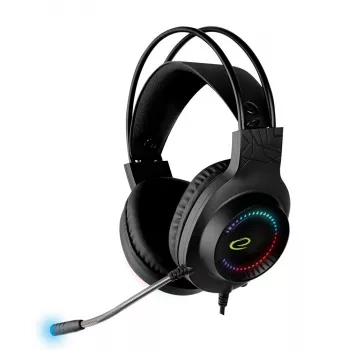 Káblové slúchadlá ESPERANZA EGH7100 – Over-Ear herná súprava, USB 2.0, 1,5 m kábel, mikrofón na ramene, RGB header, 32 Ω, 4 cm meniče, 269 g