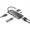 NATEC Fowler Plus USB Type-C čierna sivá MicroSD SD hub
