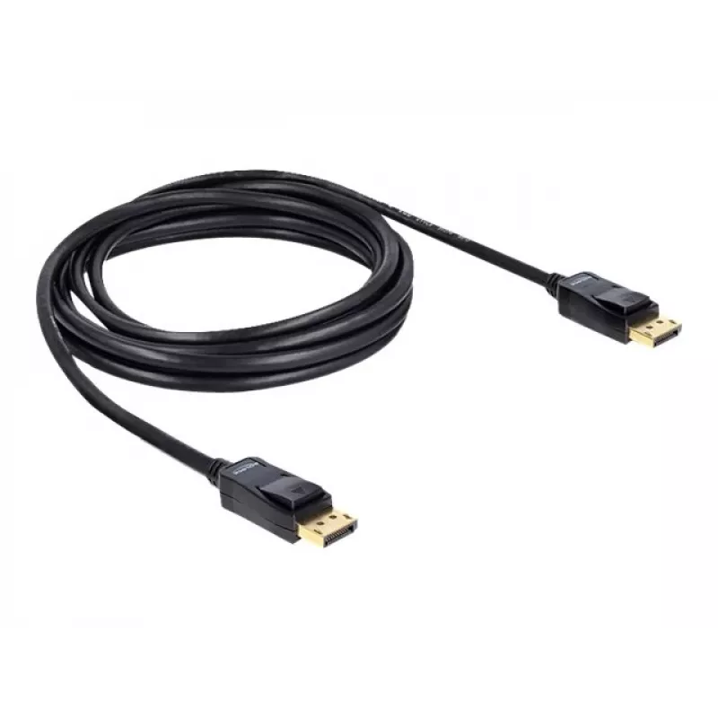 DisplayPort kábel DeLOCK 82424 3 m konektor samec-konektor samec zlatý čierny