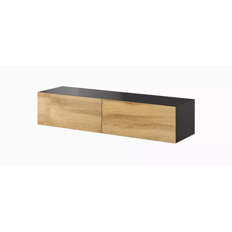 Cama obývacia zostava skríň VIGO 9 čierna/dub wotan