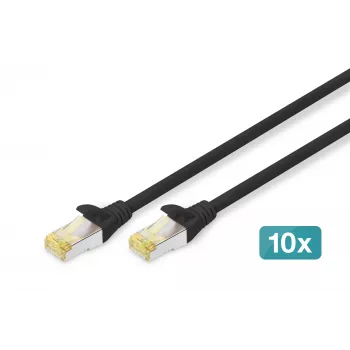 Sieťový kábel Digitus CAT 6A S/FTP RJ-45 2m čierny