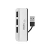 Belkin USB 2.0 4-portový cestovný hub, strieborný, F4U021bt