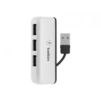 Belkin USB 2.0 4-portový cestovný hub, strieborná, F4U021bt