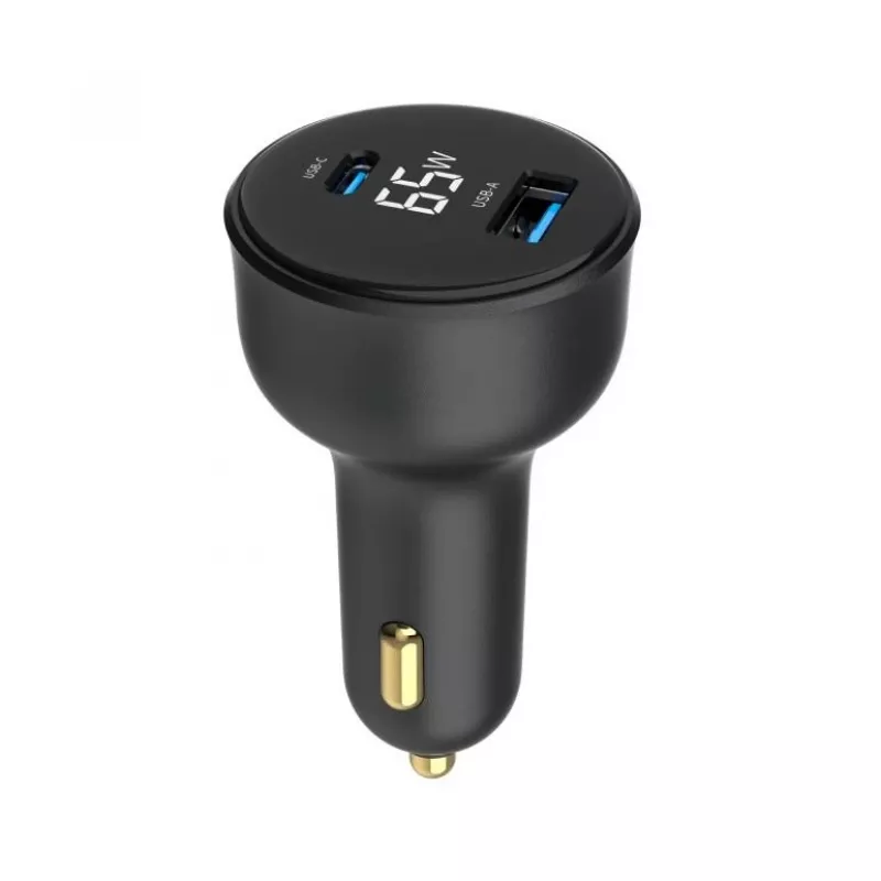 MOBILNÁ NABÍJAČKA AUTO USB 2PORT/TA-UC-AC2PD30LCD-CAR01 GEMBIRD