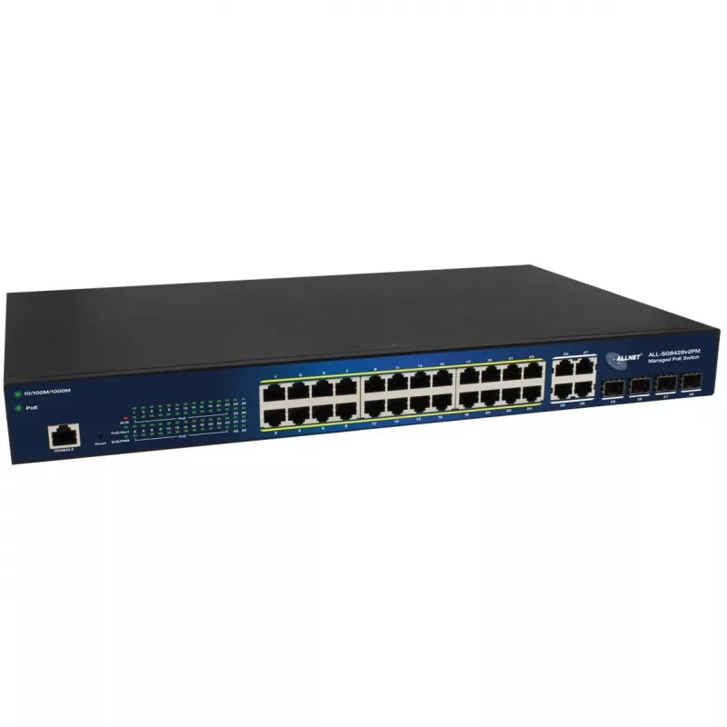Managed switch ALLNET ALL-SG8428V2PM 24 portov Gigabit Ethernet PoE