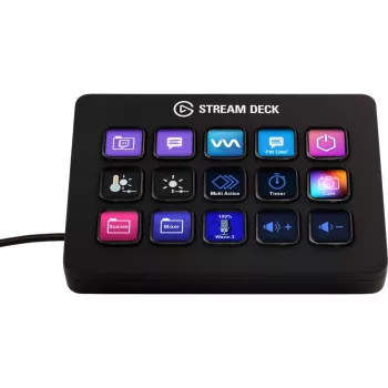 Elgato Stream Deck MK.2 – prispôsobiteľný 15-tlačidlový USB ovládací panel s klasickými tlačidlami, čierna