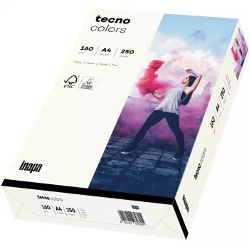 Inapa Tecno colors biela A4 — 250 listov, 160 g/m²