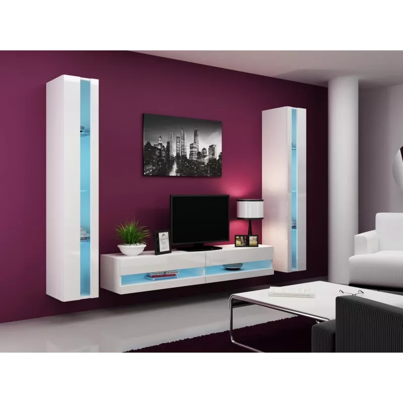 Cama regál VIGO NEW 180/40/30 biela/biela lesk