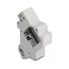 DeLOCK 67043 Držiak Keystone na DIN lištu s uzemnením, sivý
