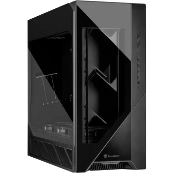 ALTA F2, Big-Tower skriňa čierna, temperované sklo