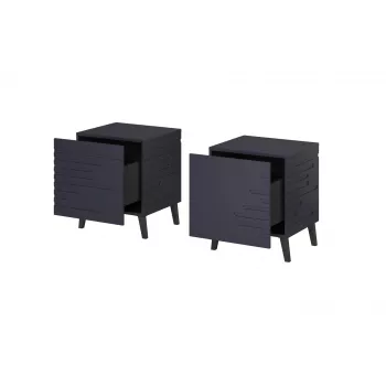 Nočný stolík cama meble NOVA 44×40×52 cm, 1 zásuvka, tmavomodrá matná