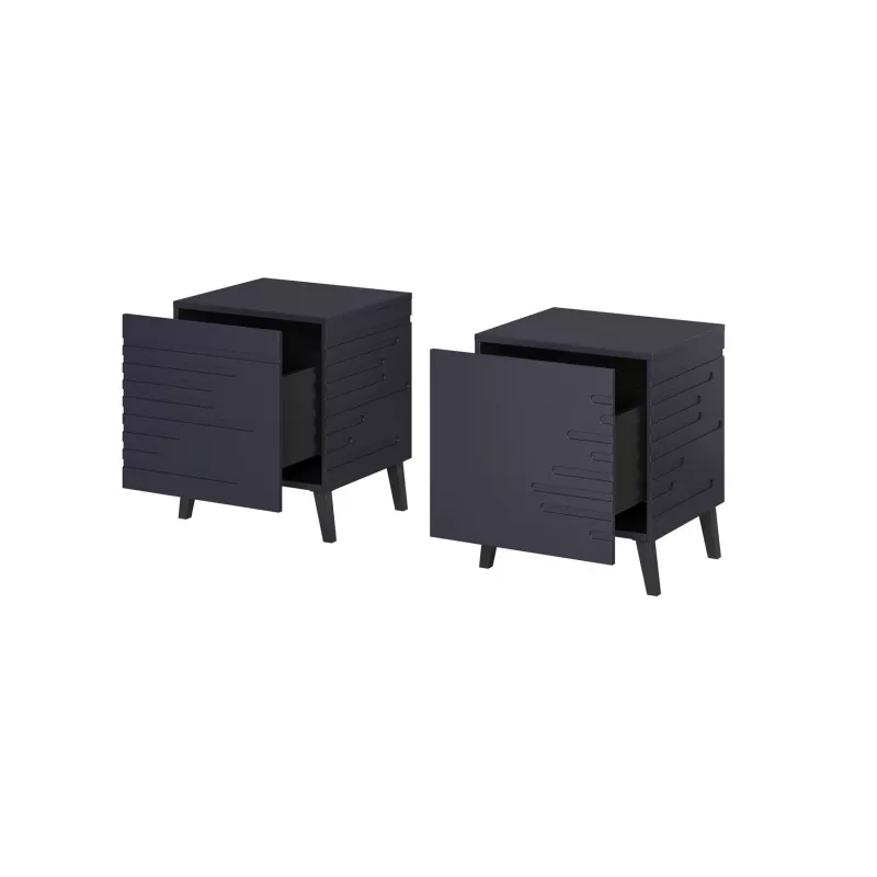 Nočný stolík cama meble NOVA 44×40×52 cm, 1 zásuvka, tmavomodrá matná