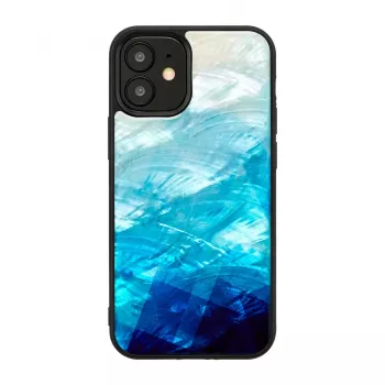 Ochranné puzdro iKins pre Apple iPhone 12 mini — modré jazero s čiernymi akcentmi