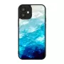 Ochranné puzdro iKins pre Apple iPhone 12 mini — modré jazero s čiernymi akcentmi