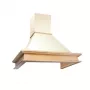 AKPO WK-4 Rustica 60 nástenný komínový odsávač pár, 60 cm, LED, béžová / drevo