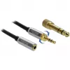 Audio kábel DeLOCK 85779 0,5 m 3,5 mm čierny sivý