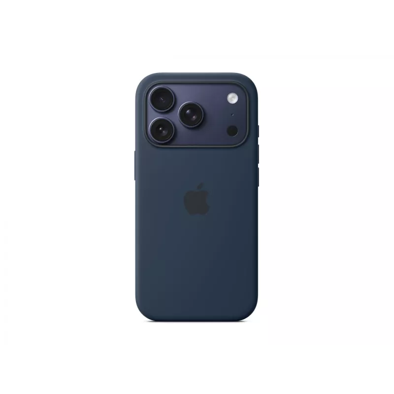 Silikónové puzdro Apple iPhone 17 Pro MagSafe Midnight kryt tmavomodré