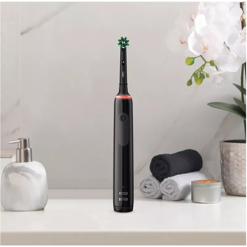 Oral-B Pro 3 3500 rotačná zubná kefka pre dospelých čierna