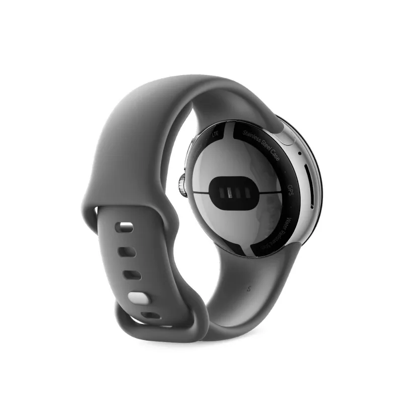 Google Pixel Watch – leštené striebro – smartwatch s remienkom