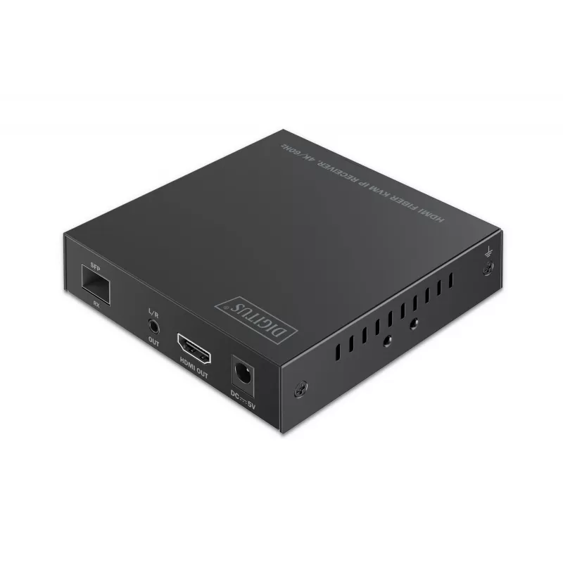 Prijímač Digitus HDMI Fiber KVM IP Receiver 4K/60Hz káblový USB