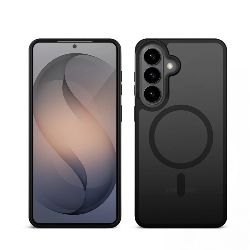 Crong Hybrid Matte Magnetic puzdro pre Samsung Galaxy S26 – TPU & PC, čierna
