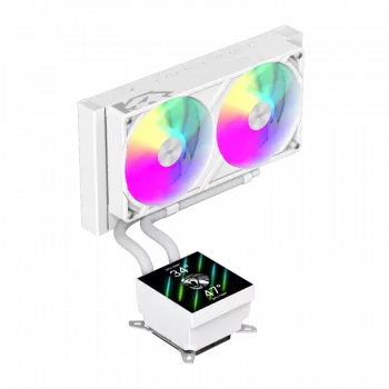 Gamemax CPU kvapalinový chladič | GLACIER 240 LCD WH | Intel, AMD