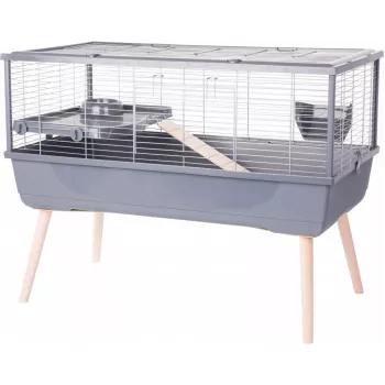 Klietka ZOLUX Neolife 100 pre morčatá, sivá, 990 × 540 × 760 mm, rozostup mreží 15 mm, vyberateľná vanička