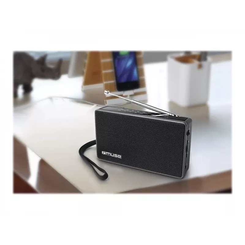 Muse | M-030R | 2-pásmové vreckové rádio | čierna