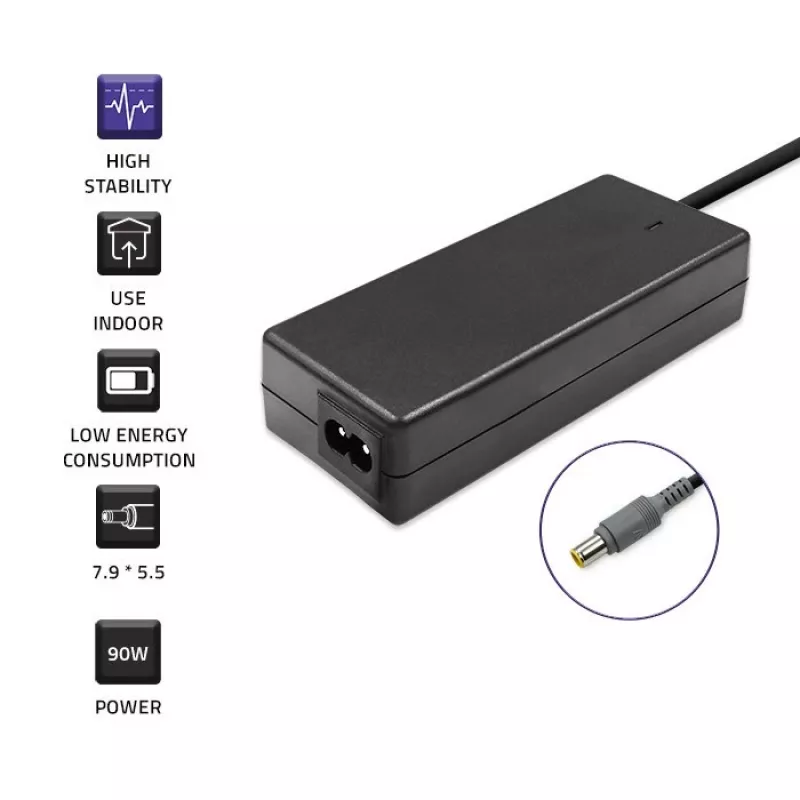 Qoltec 50093 napájací zdroj/adapter 90 W čierny