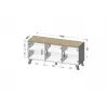 Cama sideboard LOTTA 150 3D biela + sonoma oak
