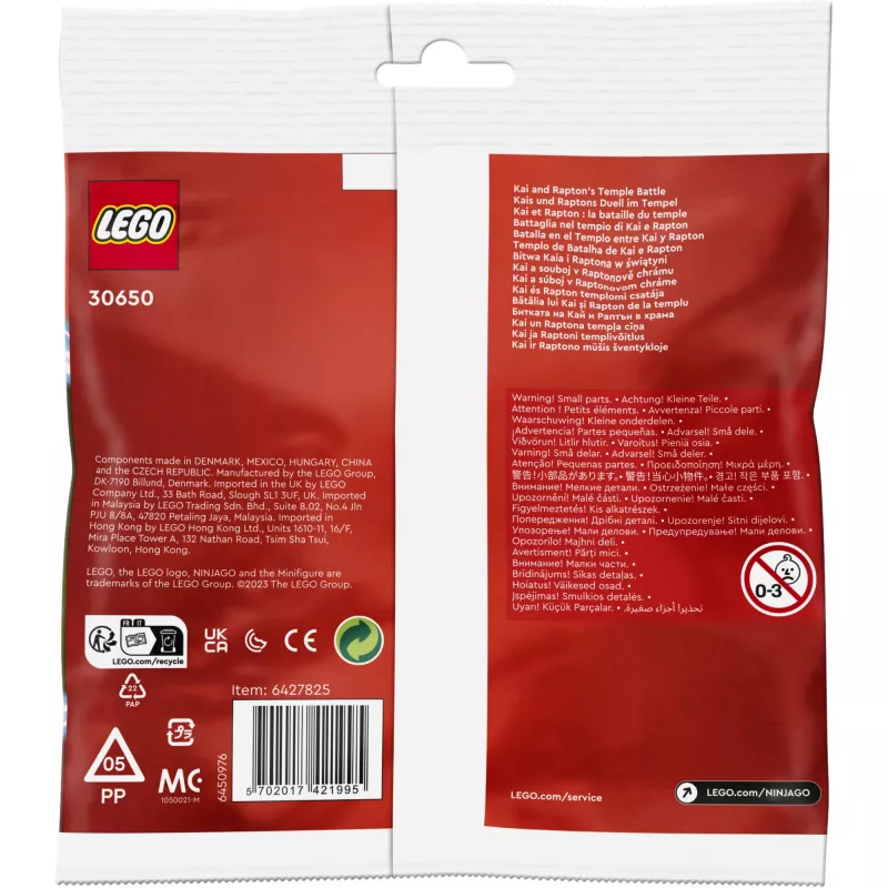 30650 Ninjago Kais a Rapton súboj v chráme, stavebnica Polybag