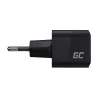 Nabíjačka pre mobilné zariadenia Green Cell CHARGC06, USB-C 33W, Quick Charge 3.0, AC vstup 100–240V, čierna