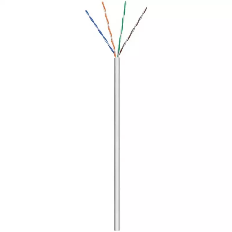 Wentronic Goobay CAT 6 sieťový kábel, U/UTP, sivý, 100 m - CCA, AWG 24/7 (lanko), PVC (93884)