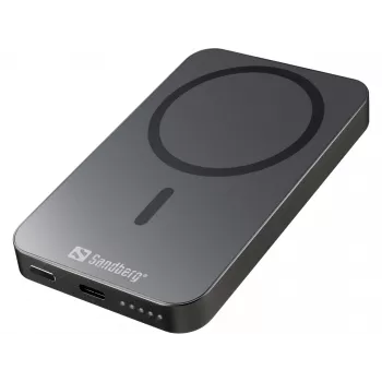 Prenosná powerbanka Sandberg Mag Wireless Powerbank 5000 ALU, 5000 mAh