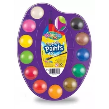 Colorino Kids vodové farby paleta 12 farieb