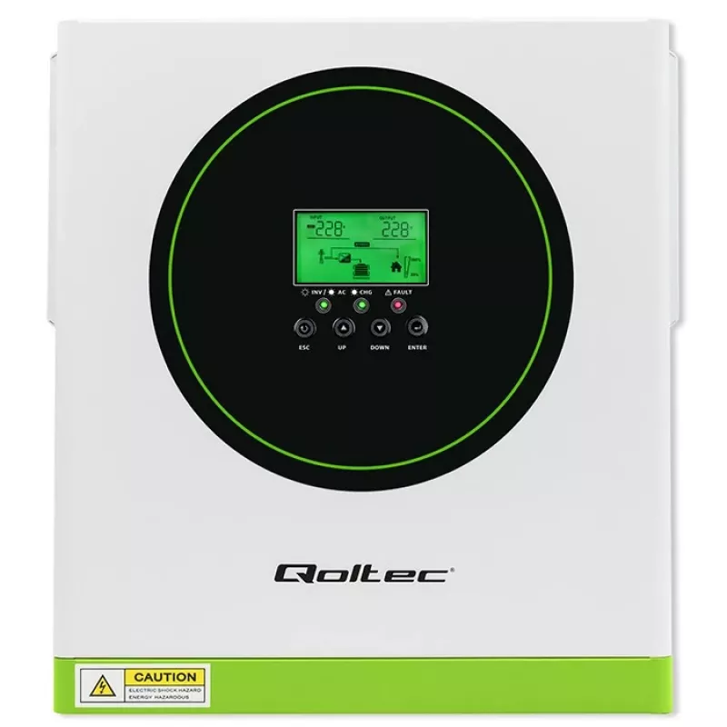 Off-grid solárny invertor QOLTEC 3500W model 53864 pre samostatné fotovoltaické systémy