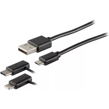 USB kábel S/CONN 14-15035 USB 2.0 2 m čierny