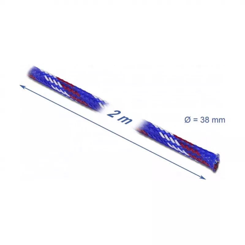 Káblový plášť DeLOCK 20756 modrá červená biela