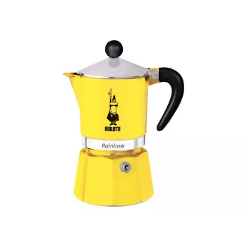 Moka kanvica Bialetti Rainbow čierna žltá