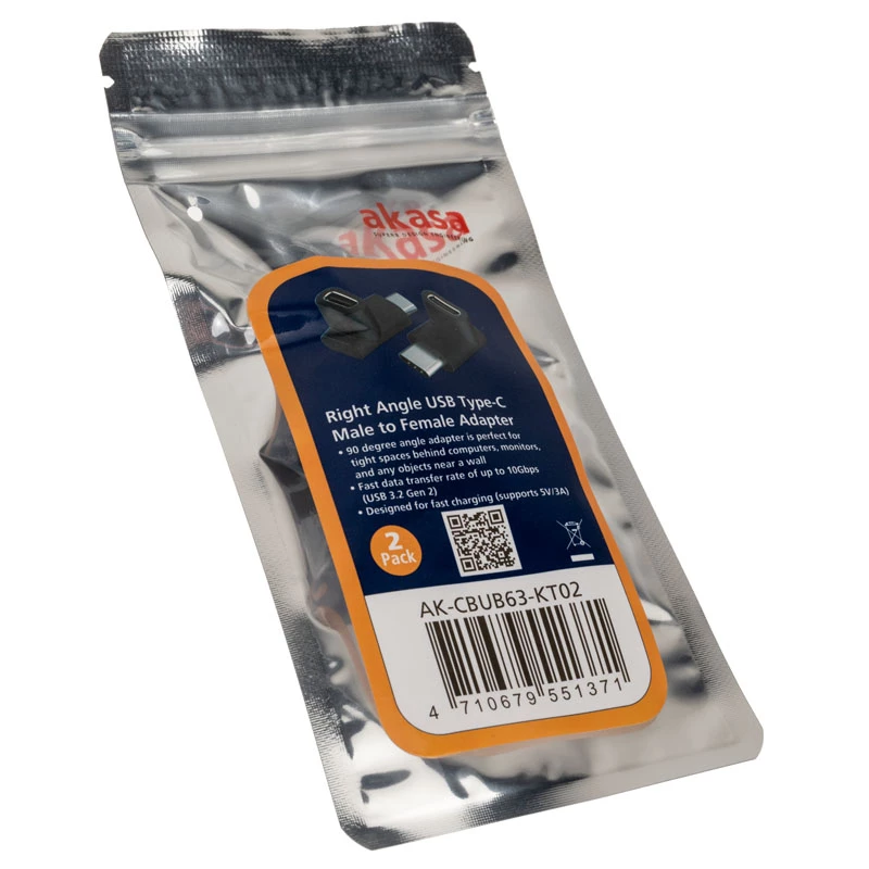 Káblový adaptér USB Type-C Akasa AK-CBUB63-KT02