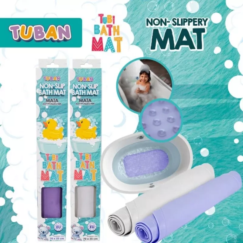 Protišmyková kúpeľňová podložka fialová