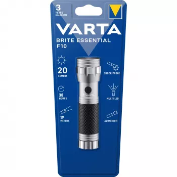 Baterka Varta Brite Essential F10 15608 201 401 — LED, 100 lumenov, kompaktná