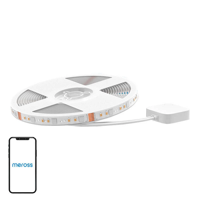 LED svetelný pás Meross MSL320CPHK 5 m RGBWW Wi‑Fi, adresovateľný RGB + teplá biela