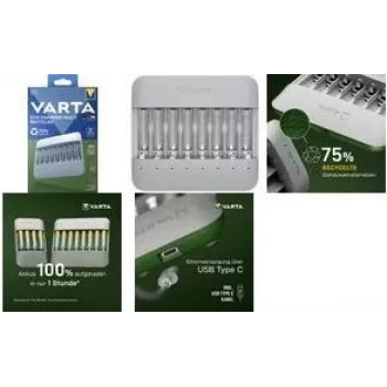 Varta Eco Charger Multi nabíjačka batérií USB NiMH sivá