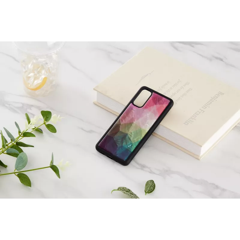 Ochranné puzdro iKins pre Samsung Galaxy S20 – vzor vodných kvetov, čierne