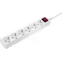 Predlžovacia zásuvka AS Schwabe Multipower Strip 11671 — biela, ochranné kontaktné zásuvky s hlavným vypínačom