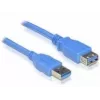 USB 3.0-A konektor samec-samica kábel DeLOCK 82541 5m modrý